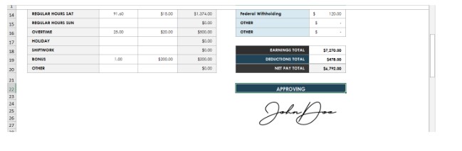 Create a Pay Stub in Excel